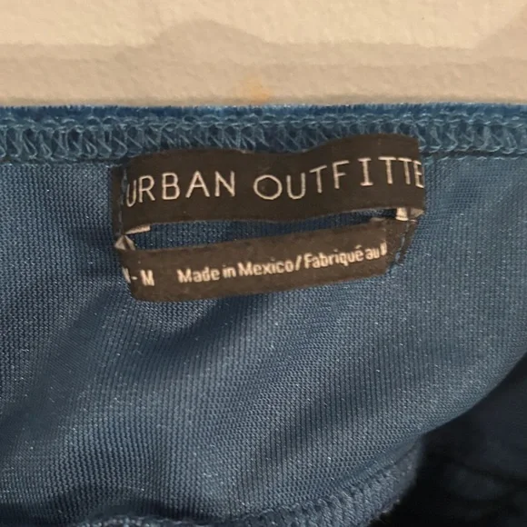 Urban Outfitters Blue Teal Velvet Smocked Cami - Picture 2 of 7